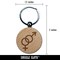 Interlocked Male and Female Sign Heterosexuality Gender Symbol Engraved Wood Round Keychain Tag Charm